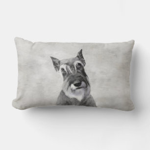Schnauzer (Riesenmalerei) - Hundekunst Lendenkissen