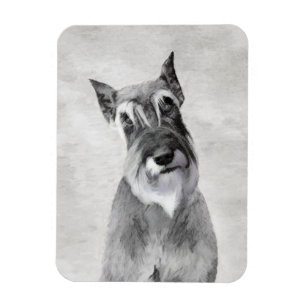 Schnauzer (Riesenmalerei) - Hundekunst Magnet