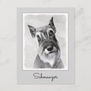 Schnauzer (Riesenmalerei) - Hundekunst Postkarte