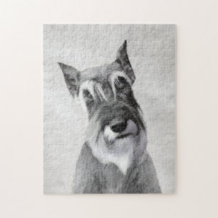 Schnauzer (Riesenmalerei) - Hundekunst Puzzle