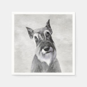 Schnauzer (Riesenmalerei) - Hundekunst Serviette