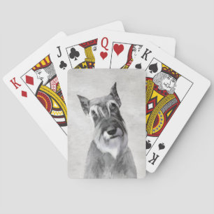 Schnauzer (Riesenmalerei) - Hundekunst Spielkarten