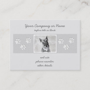 Schnauzer (Riesenmalerei) - Hundekunst Visitenkarte