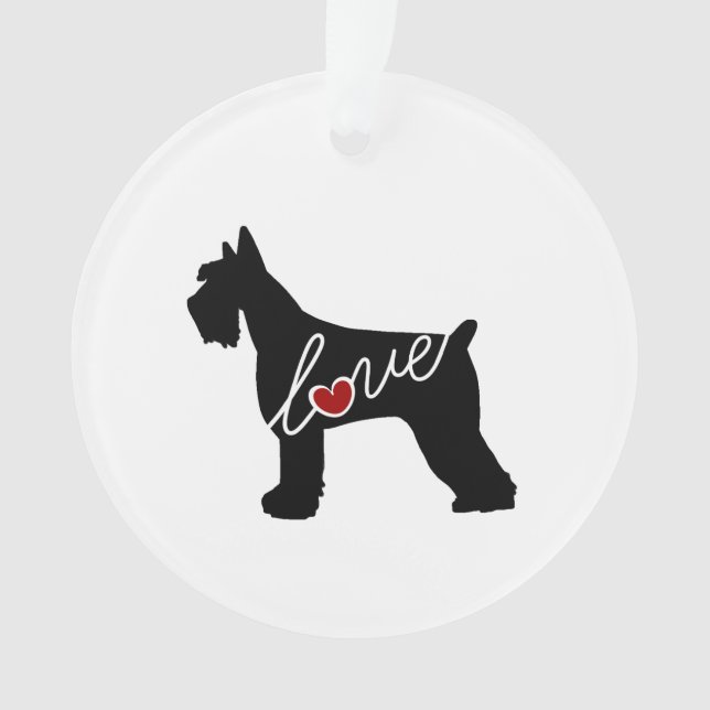 Schnauzer/riesiger Schnauzer-Liebe Ornament (Vorderseite)