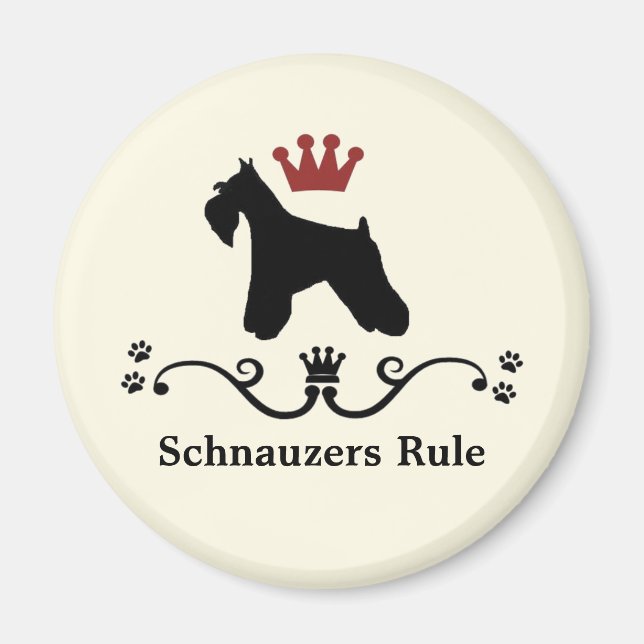 Schnauzer Rule Magnet (Vorne)