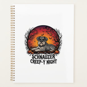 Schnauzer Schleich Nacht Halloween Kürbisse Fleder Planer