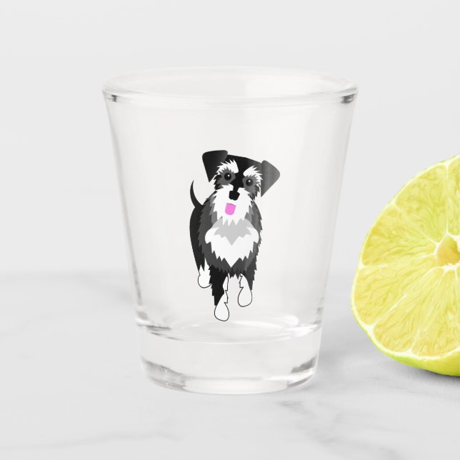 Schnauzer Schnapsglas (Vorderseite)