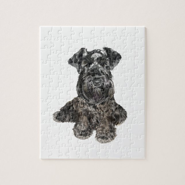 Schnauzer (schwarz) puzzle (Vertikal)