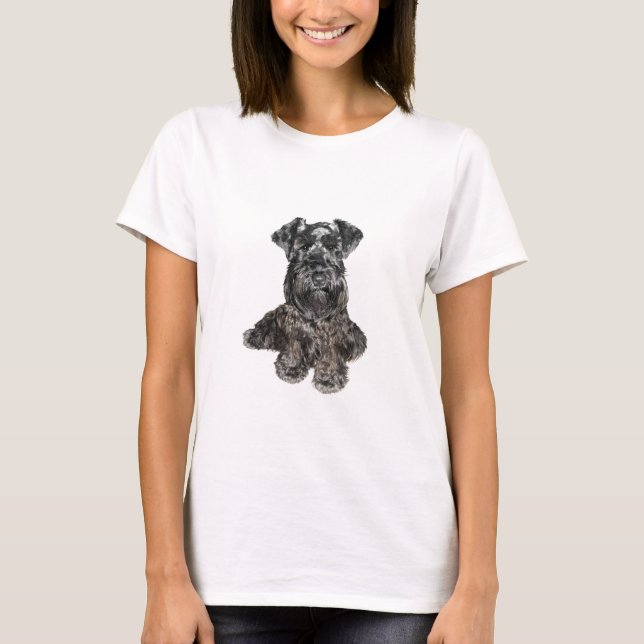 Schnauzer (schwarz) T-Shirt (Vorderseite)