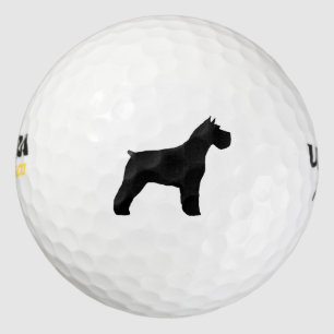 Schnauzer-Silhouette Golfball