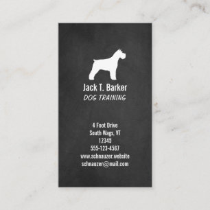 Schnauzer-Silhouette - Kreidetafel-Stil Visitenkarte