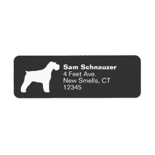 Schnauzer-Silhouette mit natürlicher Ohr-Adresse