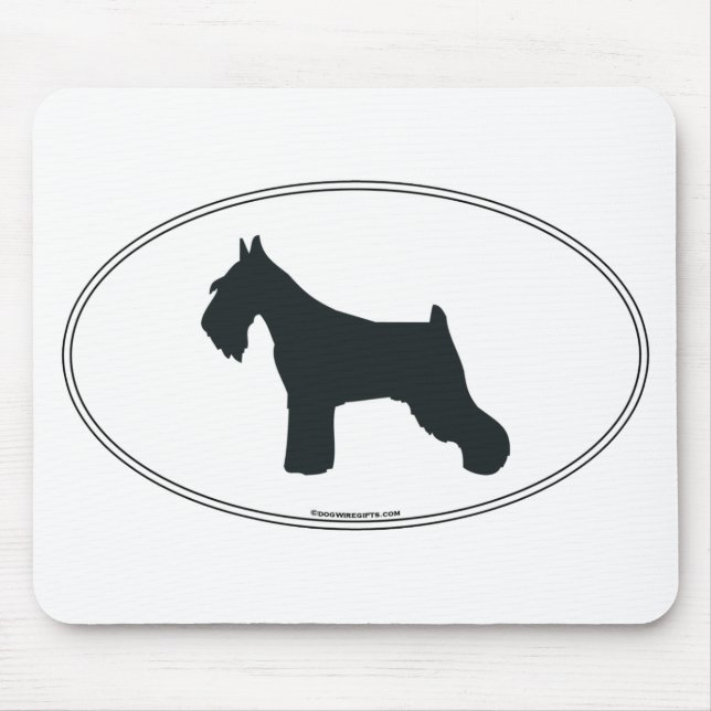 Schnauzer-Silhouette Mousepad (Vorne)