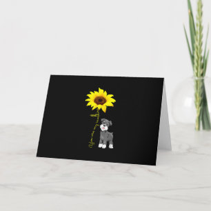 Schnauzer sind meine Sonnenblume Schnauzer Mama Feiertagskarte