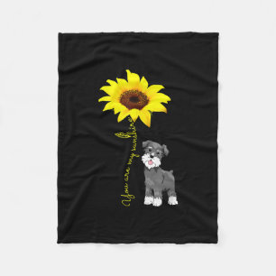 Schnauzer sind meine Sonnenblume Schnauzer Mama Fleecedecke