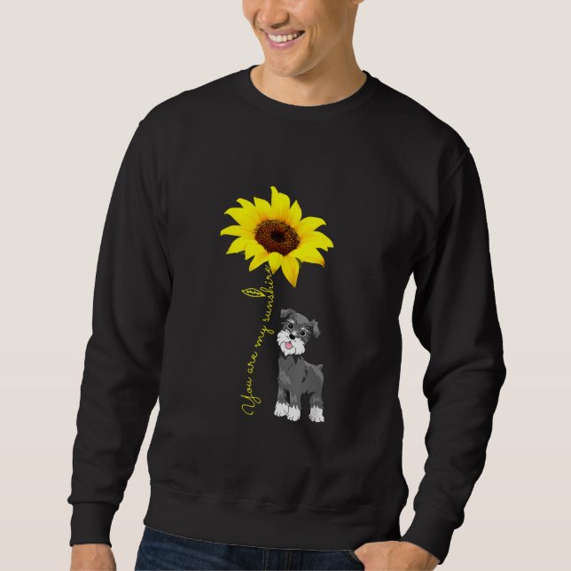 Schnauzer sind meine Sonnenblume Schnauzer Mama Sweatshirt (Vorderseite)