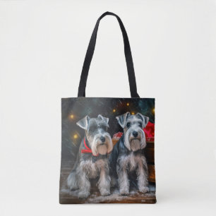 Schnauzer Snowy Sleigh Weihnachtsdekor