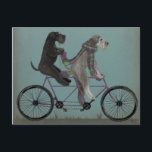 Schnauzer Tandem Postkarte<br><div class="desc">Schnauzer Tandem von Fabfunky. Schnauzer reiten im skurrilen Steampunkstil. | 192047D</div>