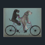 Schnauzer Tandem Postkarte<br><div class="desc">Schnauzer Tandem von Fabfunky. Schnauzer reiten im skurrilen Steampunkstil. | 192047D</div>