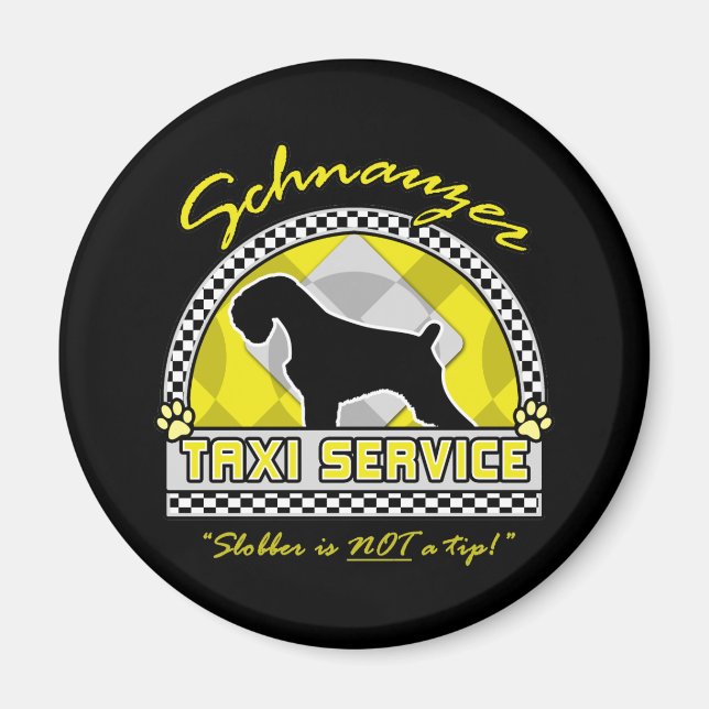 Schnauzer Taxi Service Magnet (Vorne)