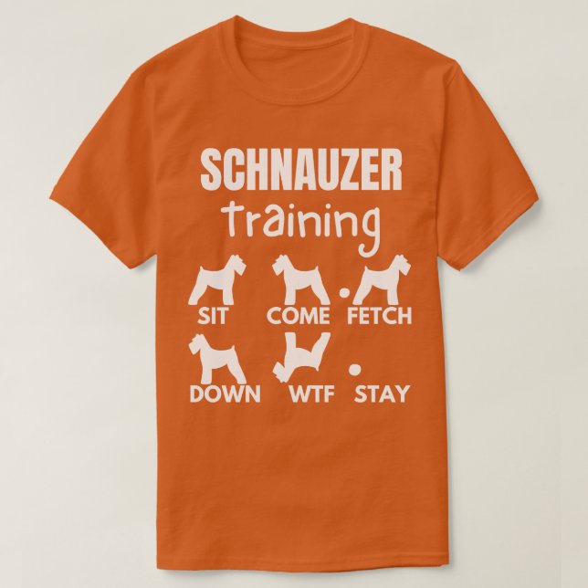 Schnauzer Training Schnauzer Dog Tricks T-Shirt (Design vorne)
