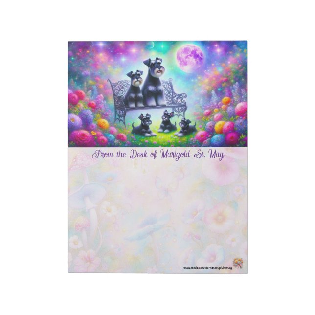 Schnauzer Träume Notizblock (Rotiert)