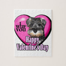 Schnauzer-Valentinstag Puzzle