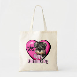 Schnauzer-Valentinstag Tragetasche