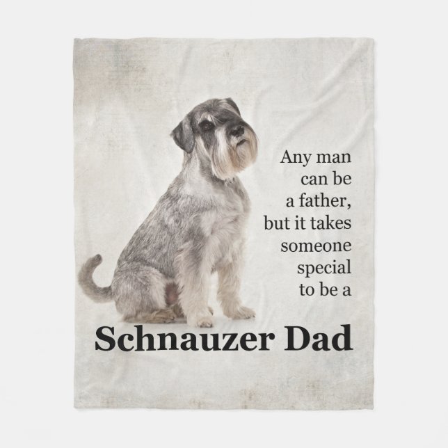 Schnauzer Vater Fleece Blanket (Vorderseite)