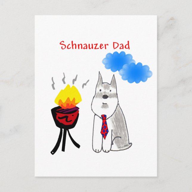 Schnauzer Vater Postcard Postkarte (Vorderseite)