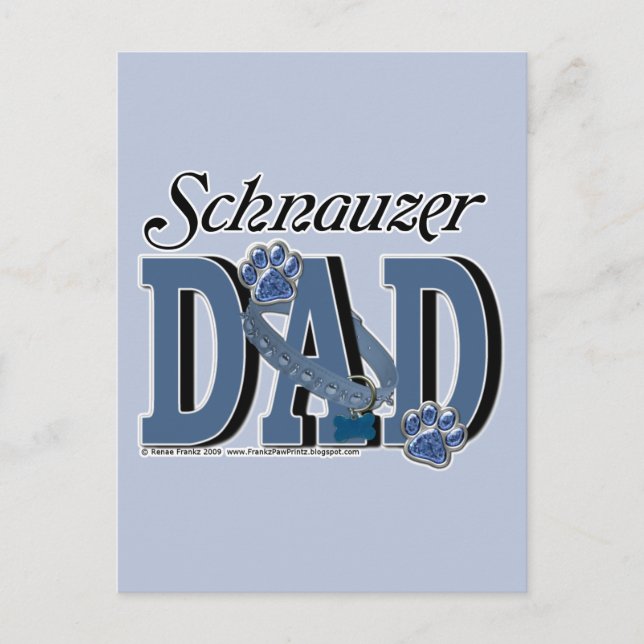 Schnauzer VATER Postkarte (Vorderseite)