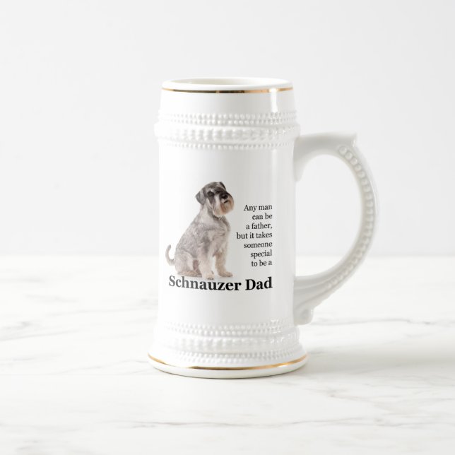 Schnauzer Vater Stein Bierglas (Rechts)