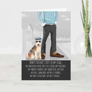 Schnauzer vom Hunde-Vater-Tag Lustig Karte