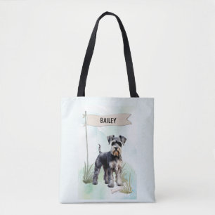 Schnauzer Wasserfarbe Personalisierte Hund