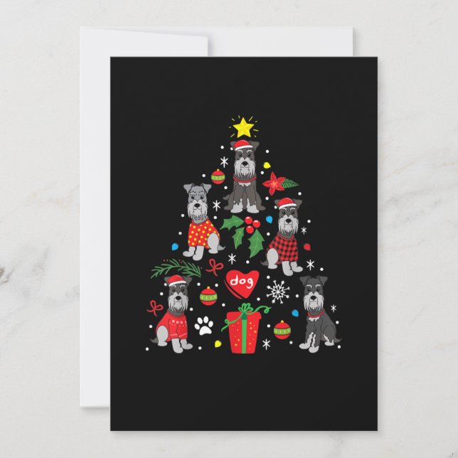 Schnauzer Weihnachtsbaum Ornament Funny Pet Dog Ankündigung (Vorderseite)
