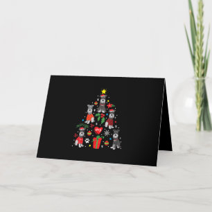 Schnauzer-Weihnachtsbaum-Schmuck Lustiges Haustier Feiertagskarte