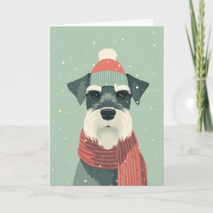 Schnauzer-Weihnachtsgruß Karte