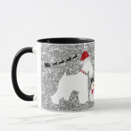 Schnauzer-Weihnachtskaffee-Tasse Tasse