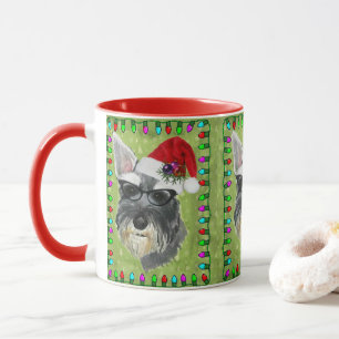 Schnauzer-Weihnachtskaffee-Tasse Tasse