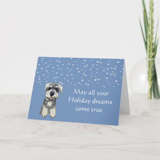 Schnauzer-Weihnachtskarte Feiertagskarte