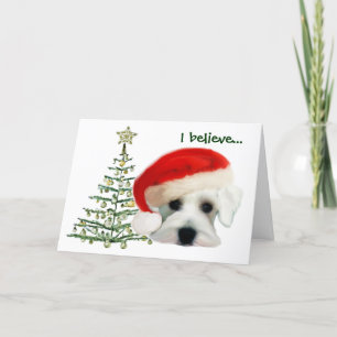 Schnauzer-Weihnachtskarte Feiertagskarte
