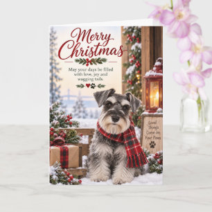 Schnauzer-Weihnachtskarte Karte