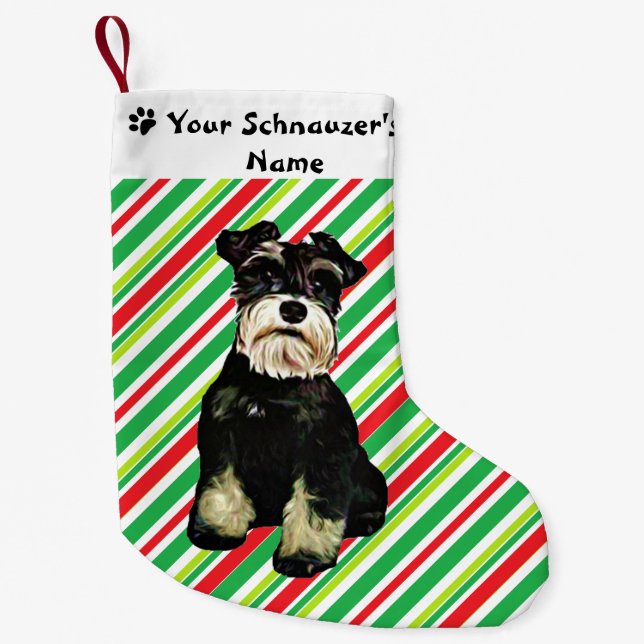 Schnauzer-WeihnachtsStrumpf Kleiner Weihnachtsstrumpf (Vorderseite)