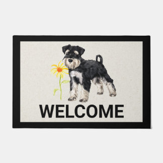 Schnauzer Welcome Door Mat Fußmatte