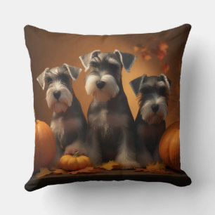 Schnauzer Welppy Autumn Delight Pumpkin Kissen