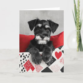 Schnauzer Welppy Valentine Card Dankeskarte