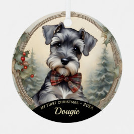 Schnauzer Welppy's First Christmas Ornament Aus Metall