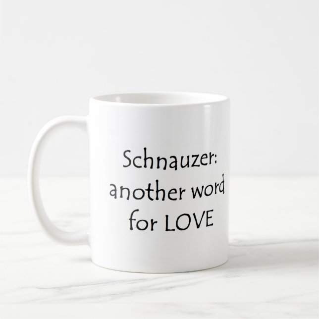 Schnauzer Wort Kaffee Tasse (Links)