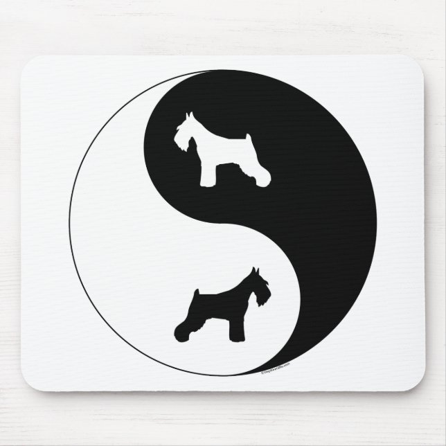 Schnauzer Yin Yang Mousepad (Vorne)