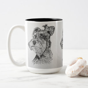 Schnauzer Zweifarbige Tasse